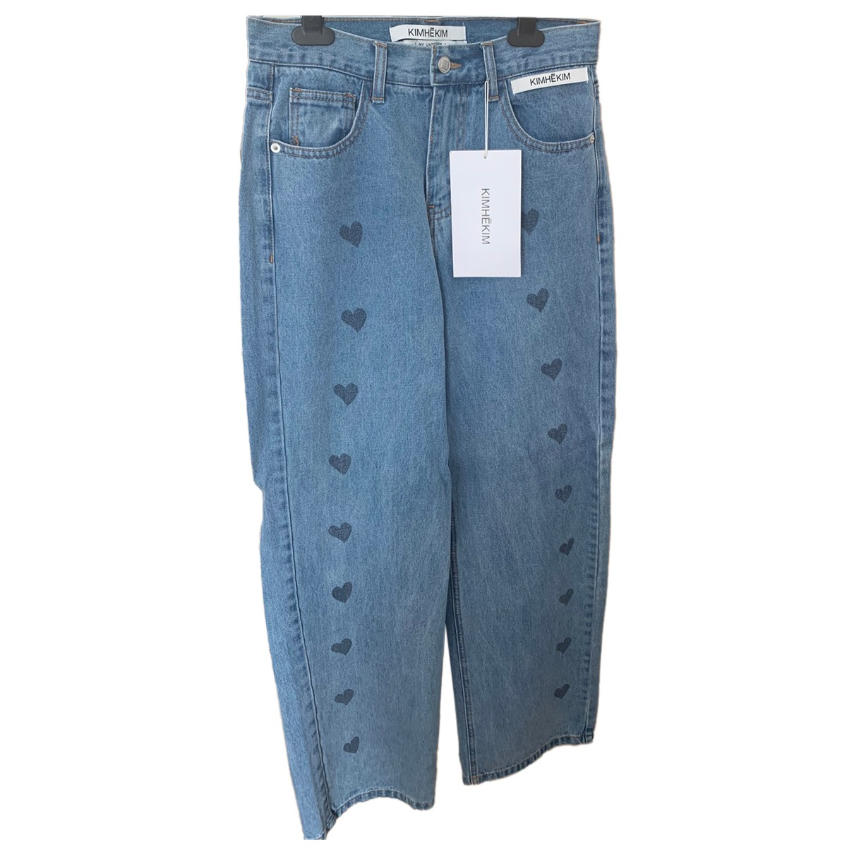 Straight pants Kimhekim Blue size M 